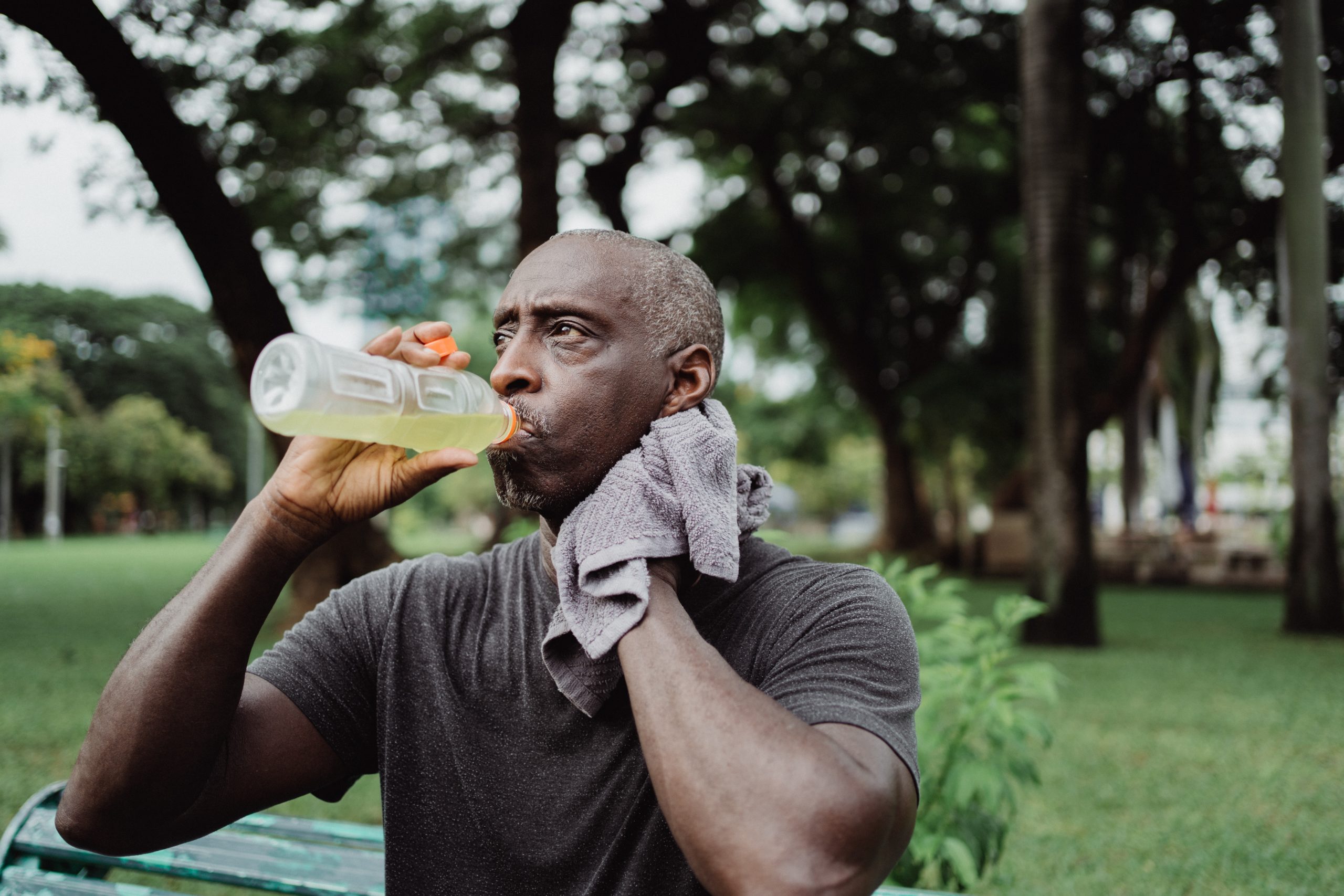 man drinking sport hydrate